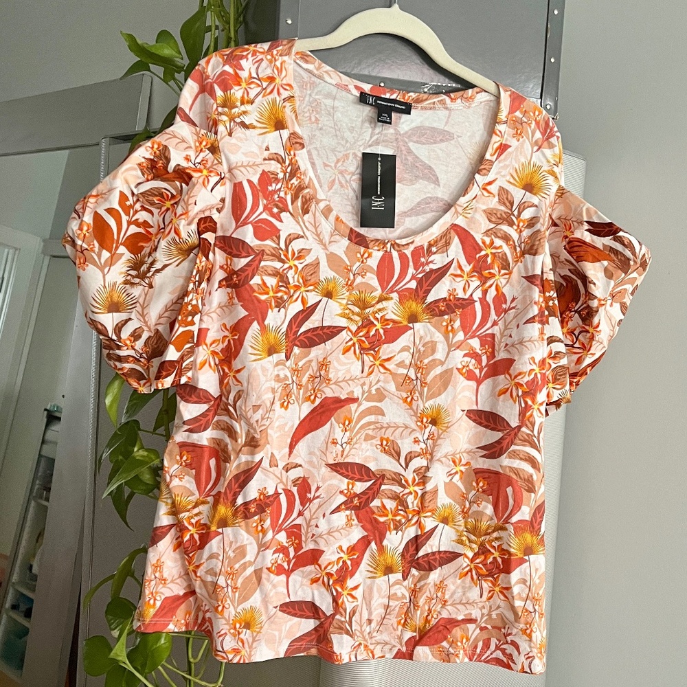 SPRING SALE! INC Fancy Cotton Tee, Sz. XXL